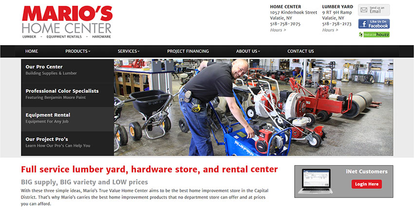 Mario's True Value Website