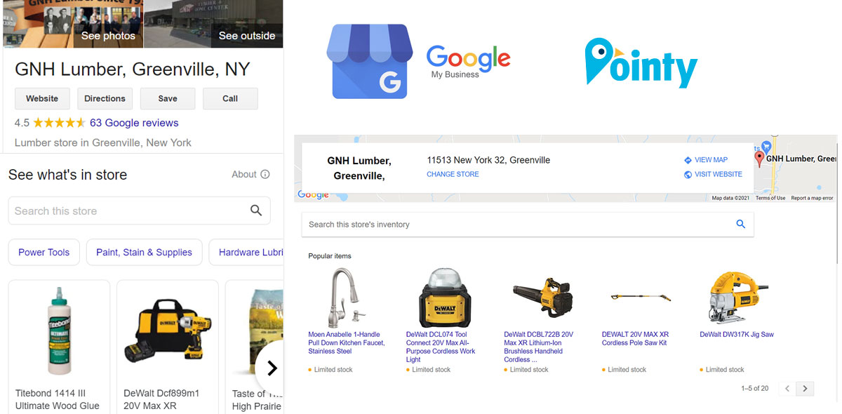 Google/Pointy Listing