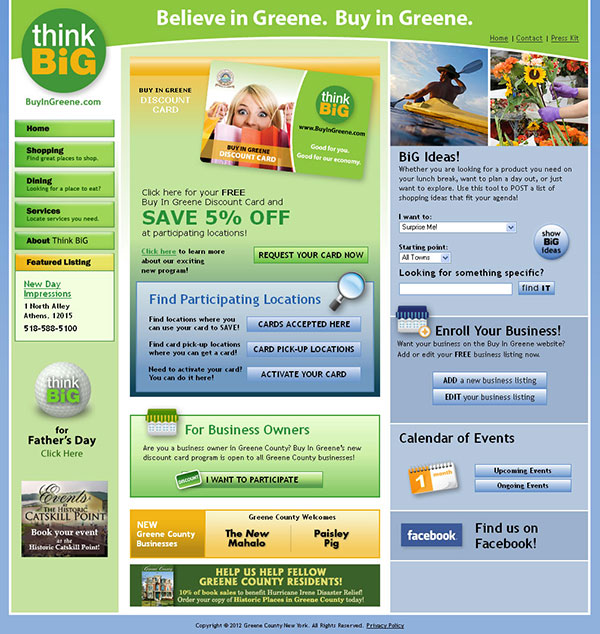 Buy Local Home Page from 2008-20012