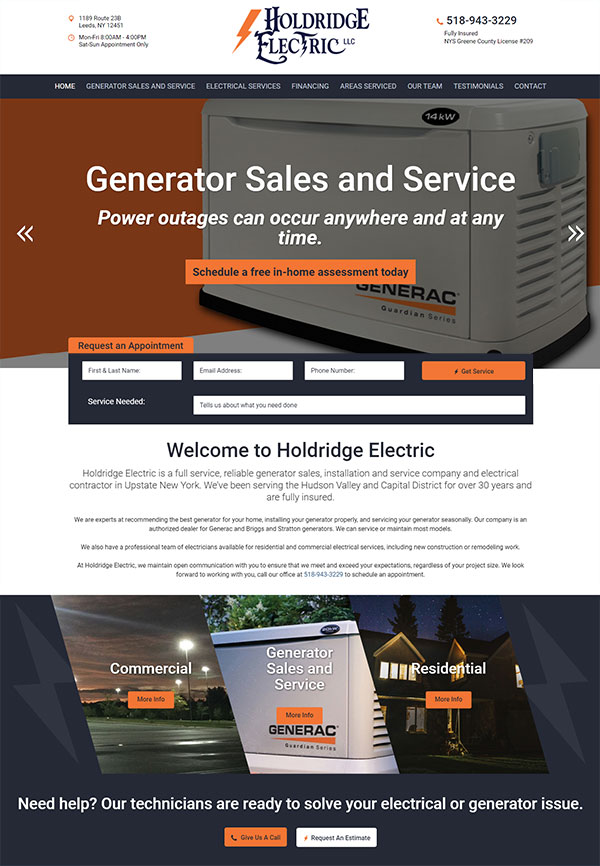 Holdridge Electric Website