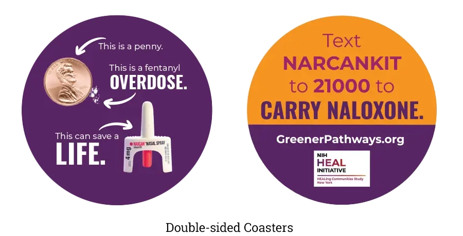 CGAC Naloxone Awareness Coasters